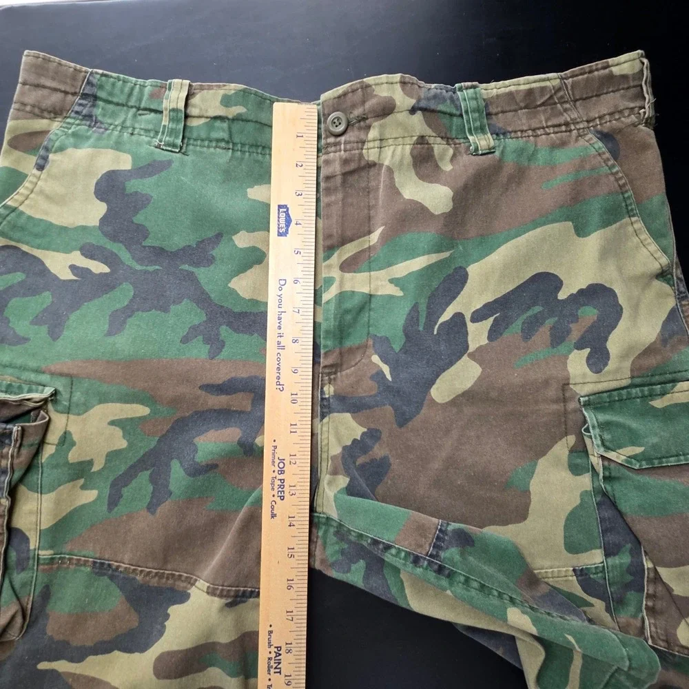 Rothco Cargo Shorts Mens 42 Green Camo BDU Woodland Military Tactical